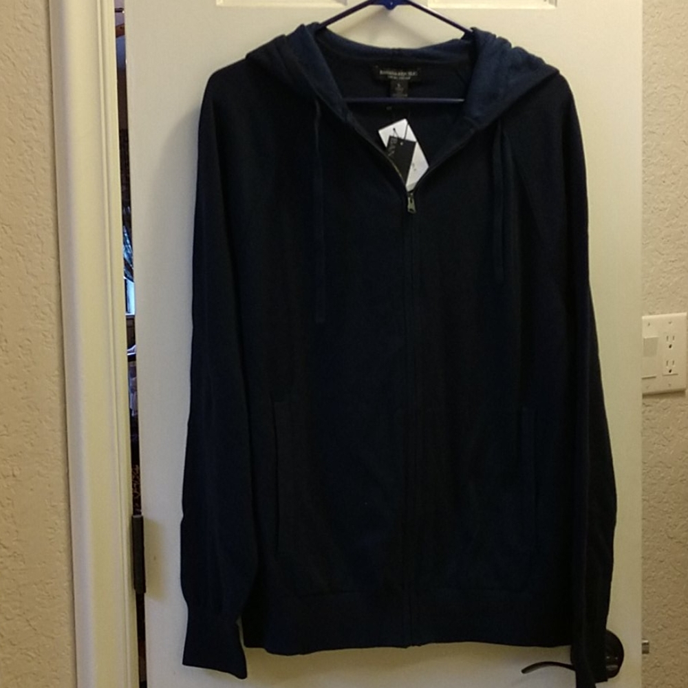 Hooded sweater cardigan